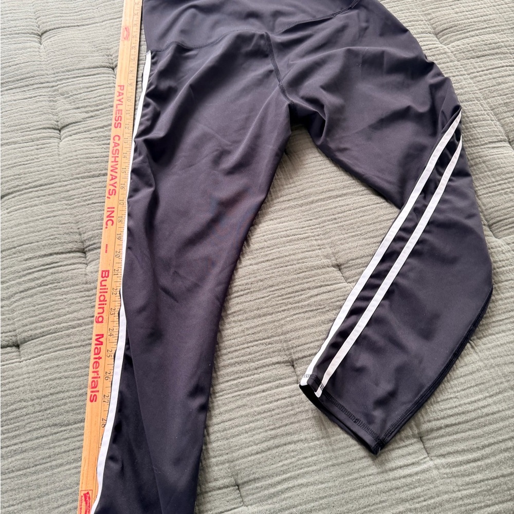 Black with White Stripes Leggings